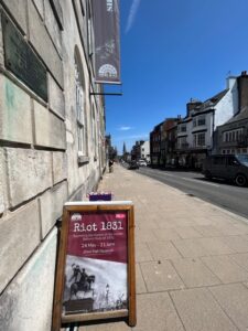 Poster advertising the talk on the Dorset Reform Riots