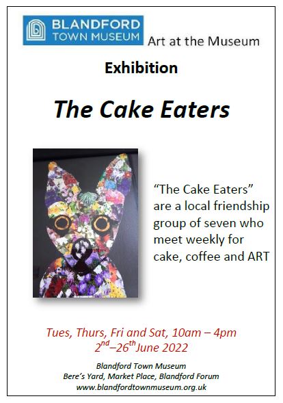 Exhibition “The Cake Eaters” are a local friendship group of seven who meet weekly for cake, coffee and ART 2nd–26th June 2022