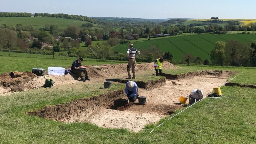 An archaeological dig